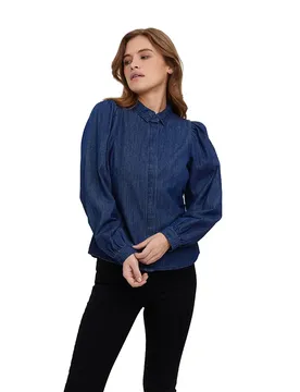 Chemise à Manches Longues Nily Dark Blue Denim M