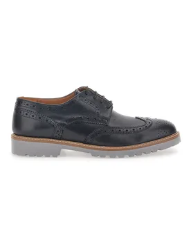 Scarpe Stringate Nere Con Impuntura 596 42 - Longford - FashionsVida
