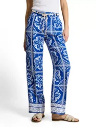Linen wide leg pants female