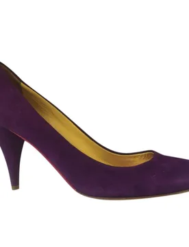 Miu Miu Purple Suede Pumps - Miu Miu - FashionsVida