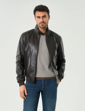 Bomber testa di moro in pelle - Mabrun - FashionsVida