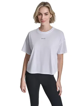 T-shirt à Manches Courtes Metallic Bubble Logo White S