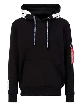 Industries Felpa Con Cappuccio Black 3XL - ALPHA - FashionsVida