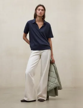 Polo de mujer de lino relaxed fit - Ecoalf - FashionsVida