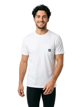 T-shirt à Manches Courtes Icon Label Pocket Optic White XL