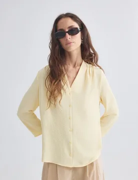 Blusa de mujer lisa con manga 3-4 - Zermatt - FashionsVida