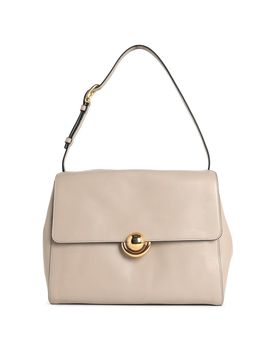 Borsa A Spalla Domus M In Pelle Di Lino