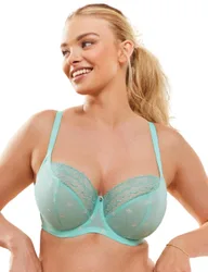 Womens 10581 Blossom Balconnet Bra - Green Lace - Size 32hh