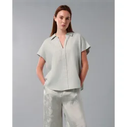 Camisa de mujer de lino corte clásico
