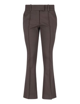 Pantaloni Bootcut In Lana Vergine