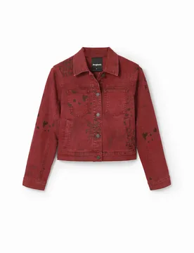 Veste trucker jean journal RED S female - Desigual - FashionsVida