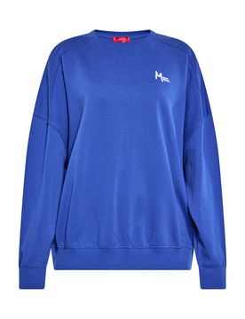 Swirly Sudadera azul / blanco