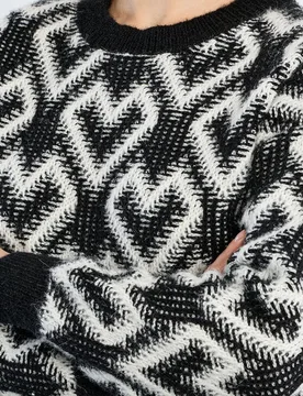 Jersey de mujer de manga larga con corazones - Lili Sidonio - FashionsVida