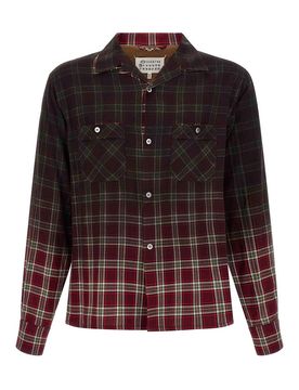 Camicia A Quadri Con Effetto Sfumato