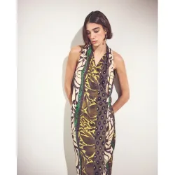 Vestido sin mangas estampado de mujer