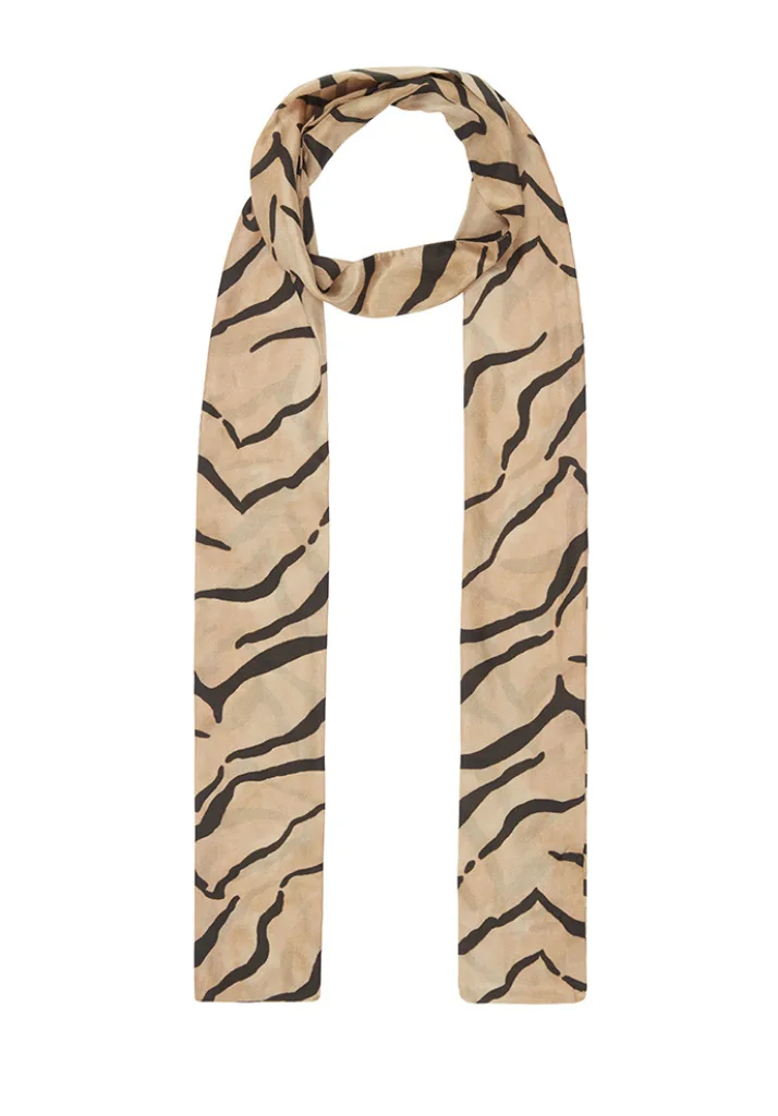 Nova Tiger Necktie In Brown - One Size - Lily and Lionel London Limited - FashionsVida