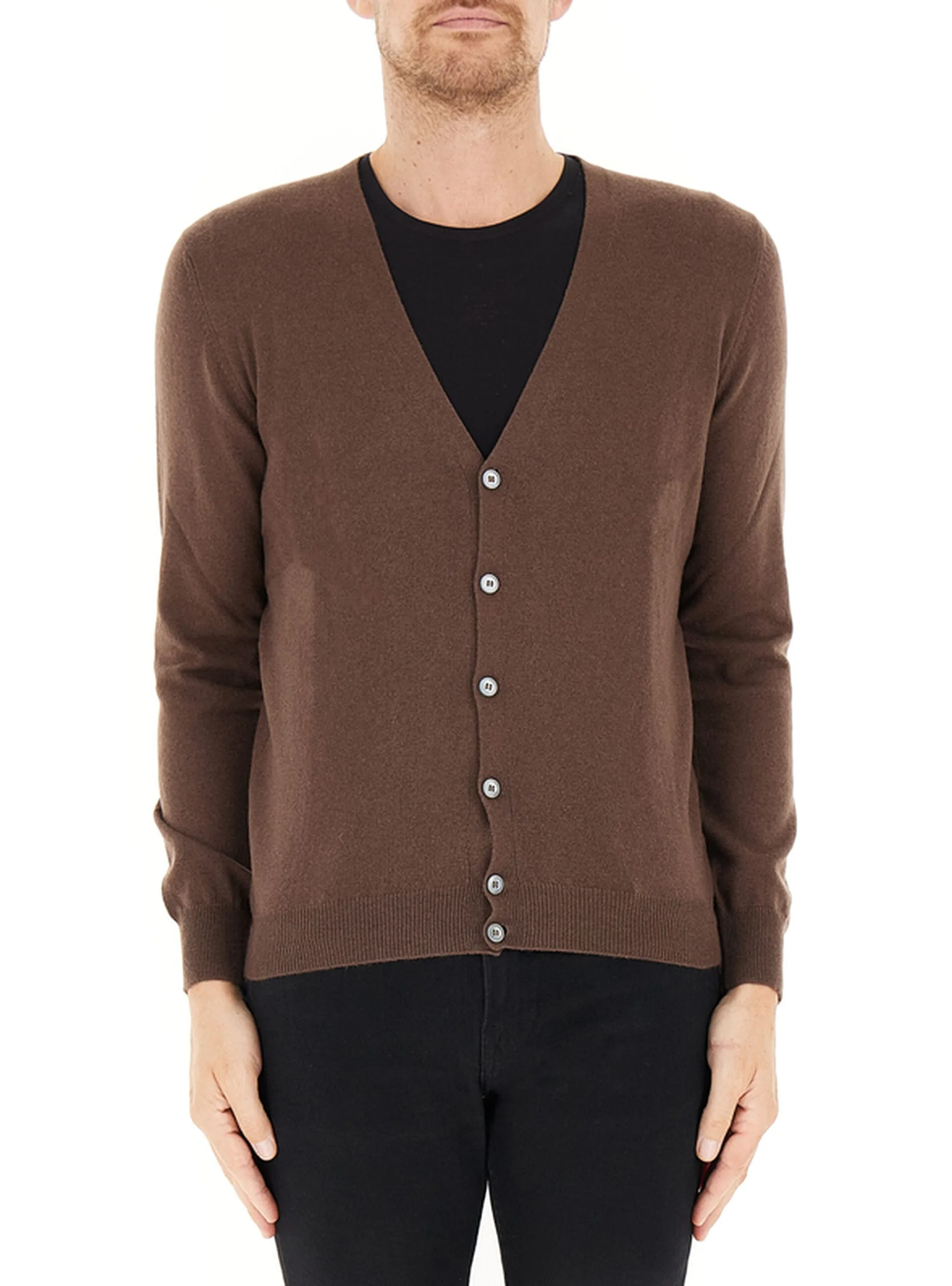 Cardigan scollo V MARRONE 54 - Gran Sasso - FashionsVida