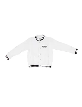 Bambino felpa l6rq06k0170 g011 bomber active top pure white - Guess - FashionsVida