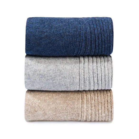 Diabetiker-Socken marine/hellgrau/beige, 3 Paar - 3Pagen - FashionsVida