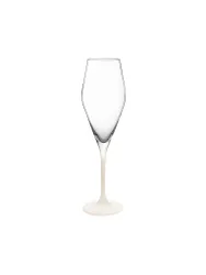 Juego de 4 copas de champán MANUFACTURE ROCK BLANC GLAS blanco