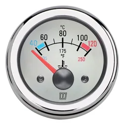 ° D Temperature Gauge 52 Mm 12v White One Size unisex
