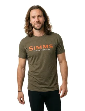 Logo Short Sleeve T-shirt Loden Heather 2XL Men - Simms - FashionsVida