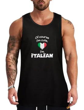 Flag of Italy Of course I'm cute I'm Italian Tank Top Casual Sleeveless Tank Top Loose Fit Daily Wear - Aliexpress - FashionsVida