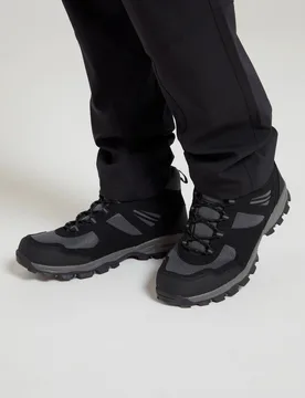Mcleod Wide Fit Mens Walking Boots - Black - Black - Size: 10 - Mountain Warehouse - FashionsVida