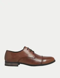 Leather Derby Shoes Tan male