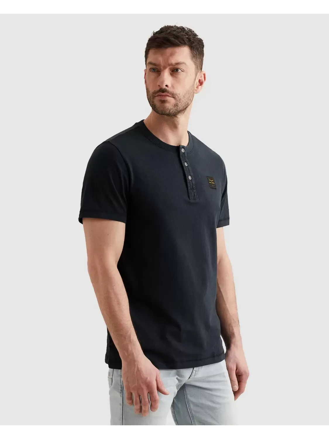 Slub jersey henley gd male - M - FashionsVida