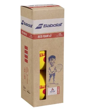 Red Foam Tennis Balls Box Yellow 24 x 3 Balls - Babolat - FashionsVida