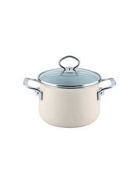 Fleischtopf mit Glasdeckel NOUVELLE 16cm/2l Creme beige baby