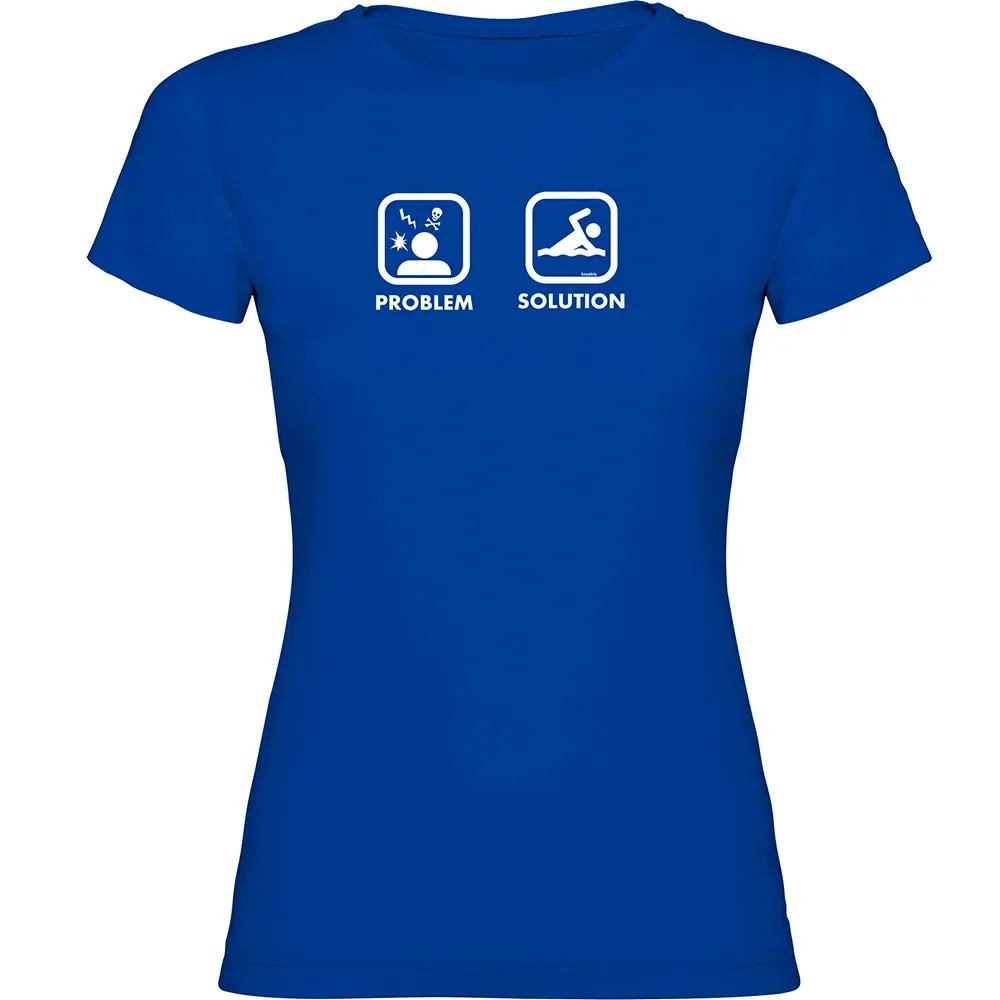 Problem Solution Swim Short Sleeve T-shirt Royal Blue 2XL Women - Kruskis - FashionsVida