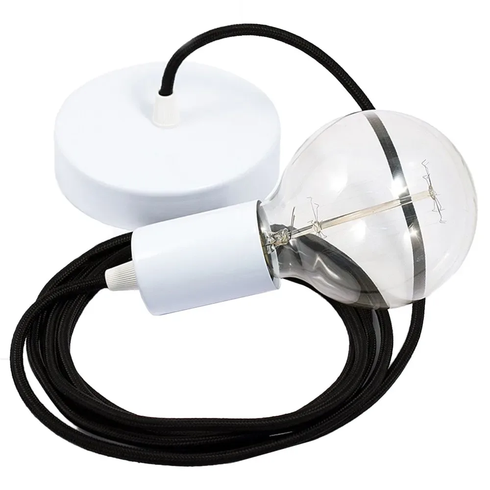 Cables Suspension Luminaire Rm04 2 M Black / White One Size - Creative - FashionsVida
