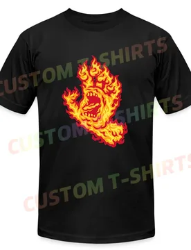 Men T Shirt Casual Flame Hand Santa T-shirt Graphic Cruz Summer Short Sleeves 100% Cotton S-3XL - Aliexpress - FashionsVida
