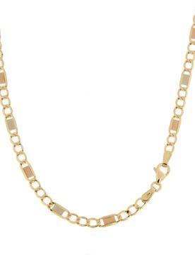 Collana Uomo in Oro Giallo Bianco e Rosa GL100035