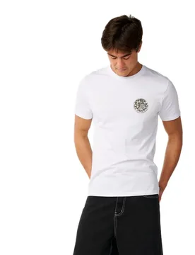 T-shirt à Manches Courtes Wettie Passage Icon White L - Rip curl - FashionsVida