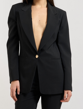 Giacca monopetto donna nero