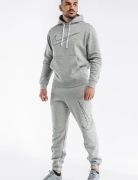 Mens Club Tracksuit Set In Grey Cotton - Size Medium - Nike - FashionsVida
