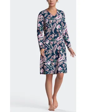 Camisón de manga larga con estampado paisley - Impetus - FashionsVida