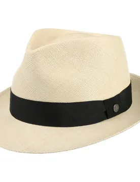 The Trilby Panama Hat by - nature-black - Female - Size: XL (61-62 cm) - Lierys - FashionsVida