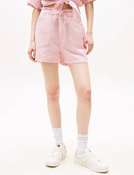 TOMMY JEANS SHORTS IN MISTO LINO - TOMMY JEANS - FashionsVida