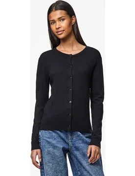 Cárdigan de punto de rayas y manga larga de mujer - Pieces - FashionsVida