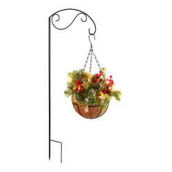 LED-Blumenarrangement "Winterzauber" gruen schwarz