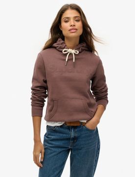 Superdry Women's Farblich Abgestimmtes Core Hoodie Braun - Größe: 42