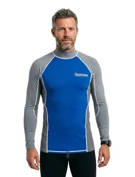 Rash Guard Manches Longues Tijuana Grey / Blue M