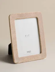 Ceramic Rounded Photo Frame 5x7 inch Brown