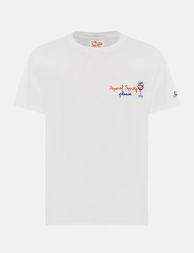 T-Shirt mit Aperol Spritz Print Weiß 3XL