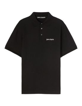 Polo in cotone con logo ricamato