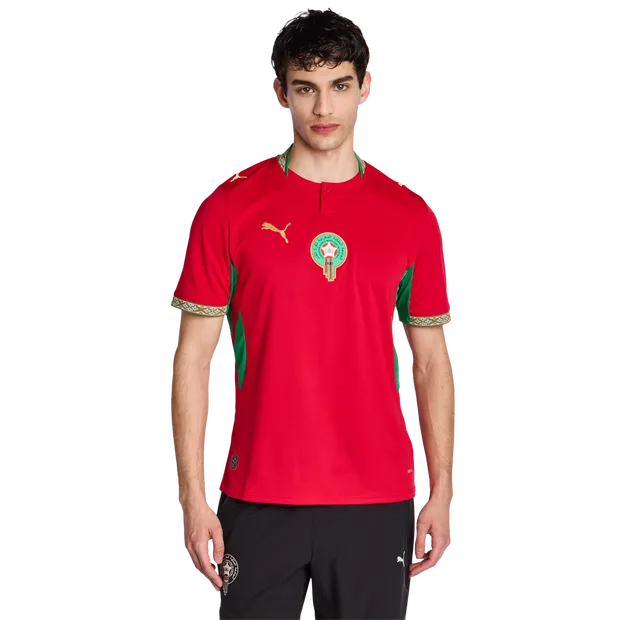 Morocco Men Jerseys/Replicas - Red - Size L - Poly Jersey - Red - Size: Large - Puma - FashionsVida